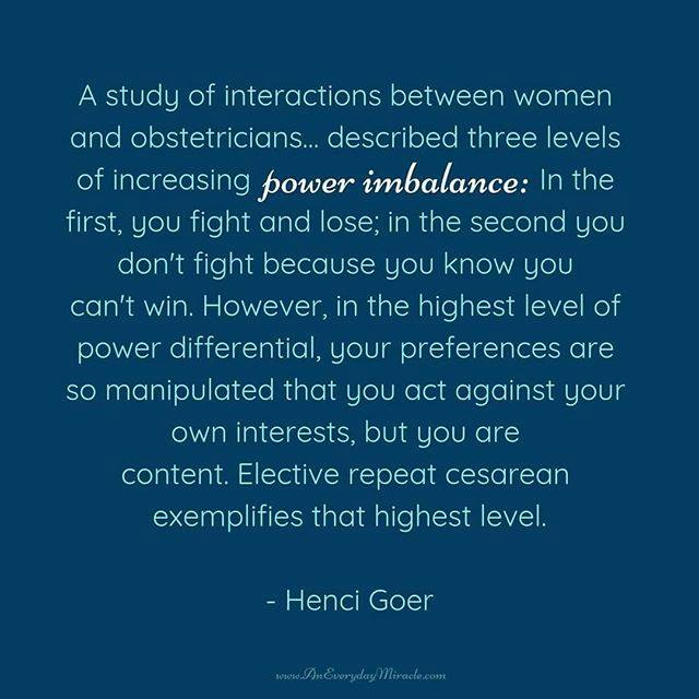 power imbalance during birth